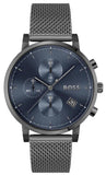 Hugo Boss Skymaster Chronograph Grey Dial Grey Mesh Bracelet Watch for Men - 1513934 Authentic Buy Shop Now