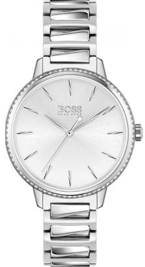 Hugo Boss Signature Silver Dial Silver Steel Strap Watch for Women - 1502539 Authentic Buy Shop Now
