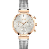 Hugo Boss Flawless Silver Dial Silver Mesh Bracelet Watch for Women -1502551 Authentic Buy Shop Now