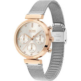 Hugo Boss Flawless Silver Dial Silver Mesh Bracelet Watch for Women -1502551 Authentic Buy Shop Now