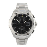 Tag Heuer Aquaracer Automatic Chronograph Black Dial Silver Steel Strap Watch for Men - CAY2110.BA0927 Authentic Buy Shop Now