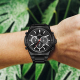 Armani Exchange Drexler Chronograph Black Dial Black Steel Strap Watch For Men - AX2639 Authentic Buy Shop Now
