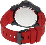 Tommy Hilfiger Windsurf Black Dial Red Rubber Strap Watch for Men - 1791112 Authentic Buy Shop Now