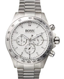 Hugo Boss Ikon Chronograph White Dial Silver Steel Strap Watch for Men - 1512962 Authentic Buy Shop Now