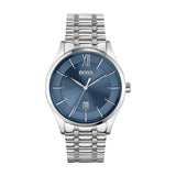 Hugo Boss Officer Chronograph Blue Dial Silver Steel Strap Watch for Men - 1513615 Authentic Buy Shop Now