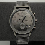 Hugo Boss Navigator Grey Dial Grey Mesh Bracelet Watch for Men - 1513674 Authentic Buy Shop Now