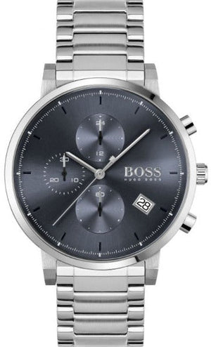 Hugo Boss Integrity Blue Dial Silver Steel Strap Watch for Men - 1513779 Authentic Buy Shop Now