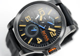 Hugo Boss Orange Detroit Analog Black Dial Black Silicone Strap Watch For Men - 1550011 Authentic Buy Shop Now