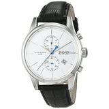 Hugo Boss Jet Silver Dial Black Leather Strap Watch for Men - 1513282 Authentic Buy Shop Now