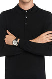 Hugo Boss Rafale Chronograph Quartz Silver Dial Black Leather Strap Watch For Men - 1513403 Authentic Buy Shop Now