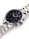 Hugo Boss Commander Black Dial Silver Steel Strap Watch for Men - 1513433 Authentic Buy Shop Now
