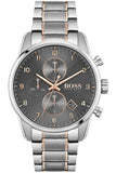 Hugo Boss Skymaster Grey Dial Two Tone Steel Strap Watch for Men - 1513789 Authentic Buy Shop Now