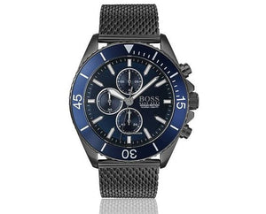 Hugo Boss Ocean Edition Blue Dial Black Mesh Bracelet Watch for Men - 1513702 Authentic Buy Shop Now