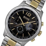 Hugo Boss Professional Black Dial Two Tone Steel Strap Watch for Men - 1513529 Authentic Buy Shop Now