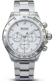 Hugo Boss Ikon Chronograph White Dial Silver Steel Strap Watch for Men - 1512962 Authentic Buy Shop Now