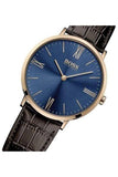Hugo Boss Classic Jackson Blue Dial Brown Leather Strap Watch for Men - 1513458 Authentic Buy Shop Now