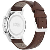 Hugo Boss Navigator Grey Dial Brown Leather Strap Watch for Men - 1513494 Authentic Buy Shop Now