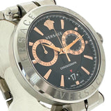 Versace Aion Chronograph Black Dial Silver Steel Strap Watch For Men - VE1D01019 Authentic Buy Shop Now