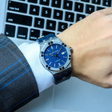 Maurice Lacroix Aikon Automatic Blue Dial Blue Leather Strap Watch For Men - AI6008-ss001-430-1 Authentic Buy Shop Now