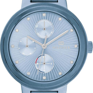 Tommy Hilfiger Joy Chronograph Blue Dial Blue Steel Strap Watch For Women - 1782535 Authentic Buy Shop Now