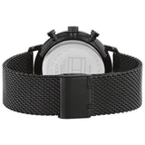 Tommy Hilfiger Legend Chronograph Gold Dial Black Mesh Bracelet Watch For Men - 1710568 Authentic Buy Shop Now