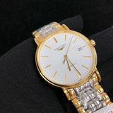 Longines Presence 38.5mm Automatic White Dial Two Tone Steel Strap Watch for Men - L4.921.2.12.7 Authentic Buy Shop Now