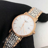 Longines Presence 38.5mm Automatic White Dial Two Tone Steel Strap Watch for Men - L4.921.1.12.7 Authentic Buy Shop Now