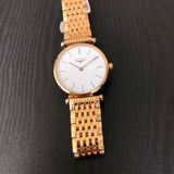 Longines La Grande Classique White Dial Rose Gold Mesh Bracelet Watch for Women - L4.209.1.92.8 Authentic Buy Shop Now