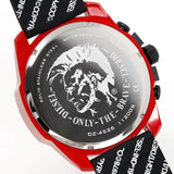Diesel Mega Chief Chronograph Black Dial Red Rubber Strap Watch For Men - DZ4526 Authentic Buy Shop Now