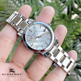 Burberry The City White Dial Silver Steel Strap Watch for Women - BU9100 Authentic Buy Shop Now
