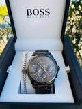 Hugo Boss Classic Grey Dial Grey Steel Strap Watch for Men - 1513364 Authentic Buy Shop Now