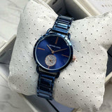 Michael Kors Portia Blue Dial Blue Stainless Steel Strap Watch for Women - MK3680 Authentic Buy Shop Now