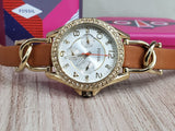 Fossil Riley Multifunction White Dial Orange Leather Strap Watch for Women - ES3723 Authentic Buy Shop Now