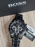 Hugo Boss Ikon Chronograph Black Dial Black Steel Strap Watch for Men - 1512961 Authentic Buy Shop Now