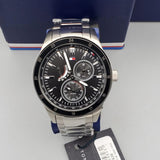 Tommy Hilfiger Austin Black Dial Silver Steel Strap Watch for Men - 1791639 Authentic Buy Shop Now