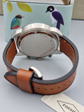 Fossil Bronson Chronograph Green Dial Brown Leather Strap Watch for Men - FS5738 Authentic Buy Shop Now
