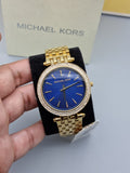 Michael Kors Darci Blue Dial Gold Steel Strap Watch for Women - MK3406 Authentic Buy Shop Now