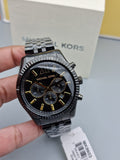 Michael Kors Lexington Chronograph Black Dial Black Steel Strap Watch for Men - MK8603 Authentic Buy Shop Now