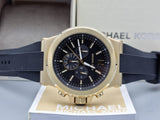 Michael Kors Dylan Chronograph Black Dial Black Rubber Strap Watch for Men - MK8445 Authentic Buy Shop Now