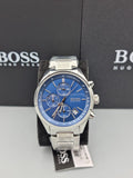 Hugo Boss Grand Prix Blue Dial Silver Steel Strap Watch for Men - 1513478 Authentic Buy Shop Now