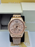 Michael Kors Lexington Rose Gold Dial Rose Gold Steel Strap Watch for Men - MK8319 Authentic Buy Shop Now