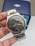 Fossil Townsman Chronograph Grey Dial Silver Steel Strap Watch for Men - FS5407 Authentic Buy Shop Now