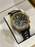 Versace Sports Tech Chronograph Black Dial Black Rubber Strap Watch for Men - VELT00119 Authentic Buy Shop Now