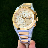 Fossil Everett Chronograph Gold Dial Two Tone Steel Strap Watch for Men - FS5796 Authentic Buy Shop Now