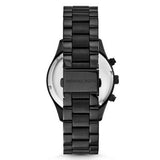 Michael Kors Wren Chronograph Gold Dial Black Steel Strap Watch for Women - MK5961 Authentic Buy Shop Now