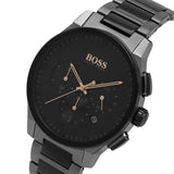 Hugo Boss Peak Black Dial Black Steel Strap Watch for Men - 1513814 Authentic Buy Shop Now