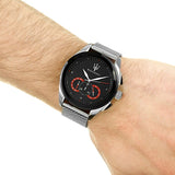 Maserati Traguardo Black Dial Silver Mesh Bracelet Watch For Men - R8873612005 Authentic Buy Shop Now