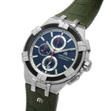 Maurice Lacroix Aikon Chronograph Black Dial Green Leather Strap Watch for Men - AI1018-PVB21-330-1 Authentic Buy Shop Now