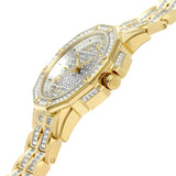 Bulova Crystal Collection Silver Crystal Dial Gold Steel Strap Watch for Women - 98L228 Authentic Buy Shop Now