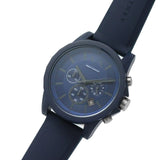 Armani Exchange Outerbanks Chronograph Blue Dial Blue Silicone Strap Watch For Men - AX7128 Authentic Buy Shop Now